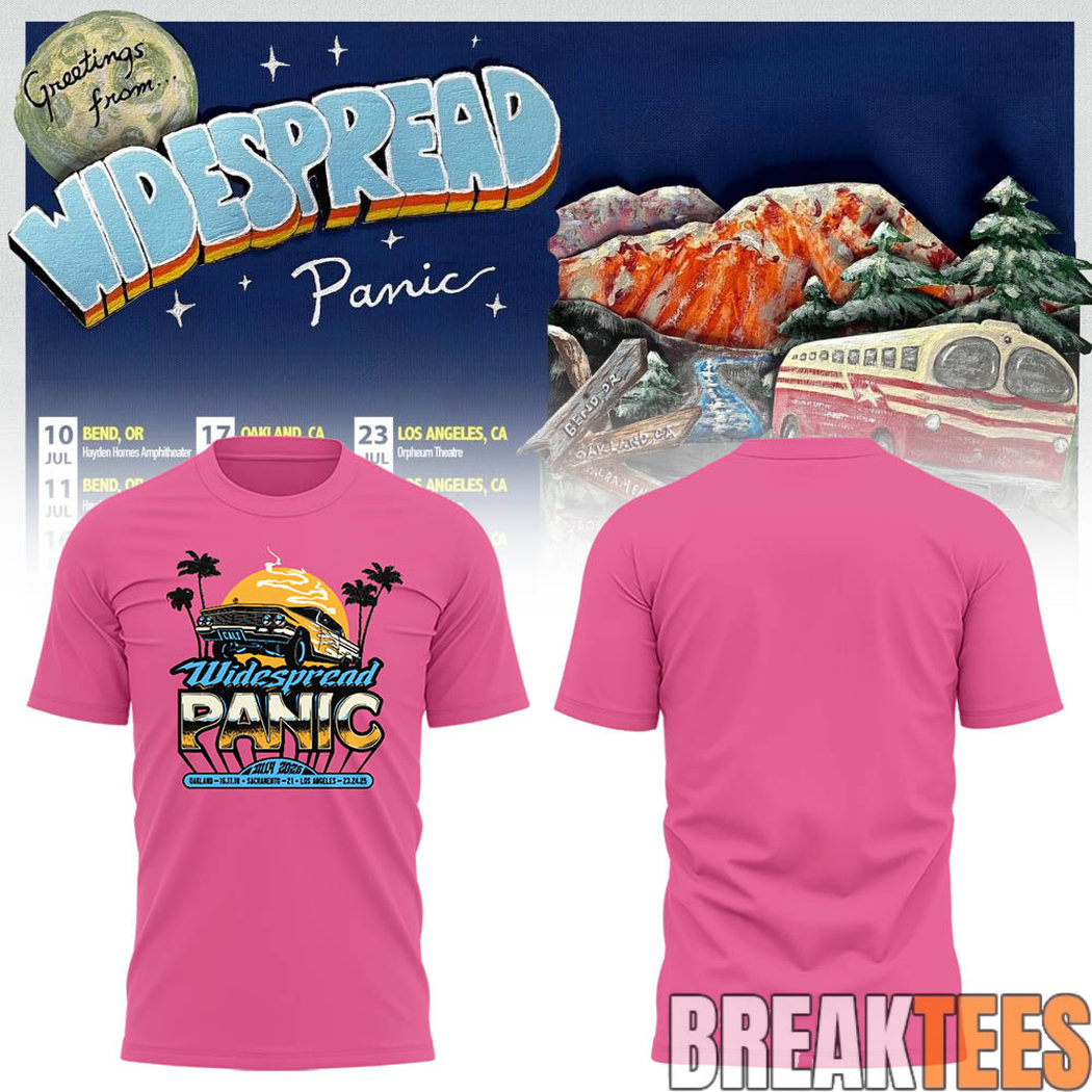Widespread Panic West Coast Summer Tour 2026 2D T-Shirt Widespread Panic West Coast Summer Tour 2026 2D T-Shirt