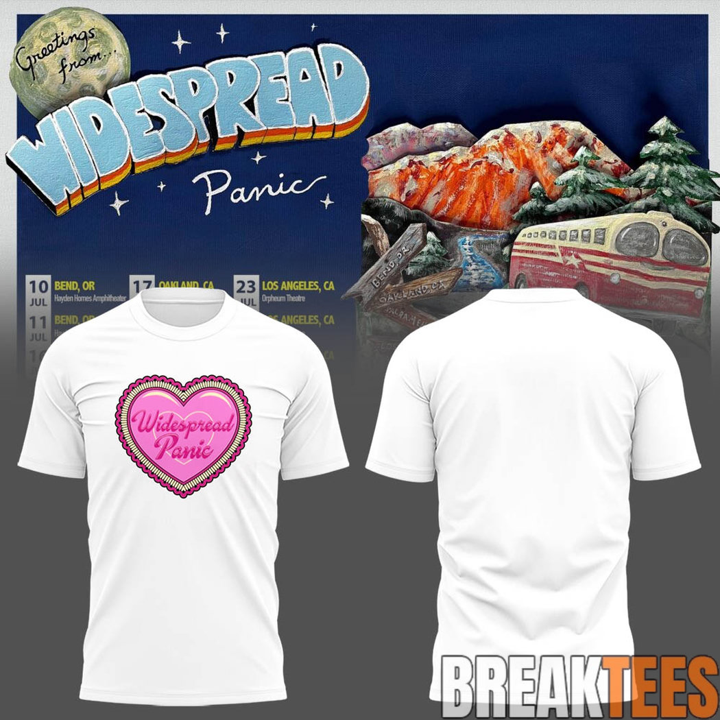 Widespread Panic West Coast Summer Tour 2026 2D T-Shirt Widespread Panic West Coast Summer Tour 2026 2D T-Shirt