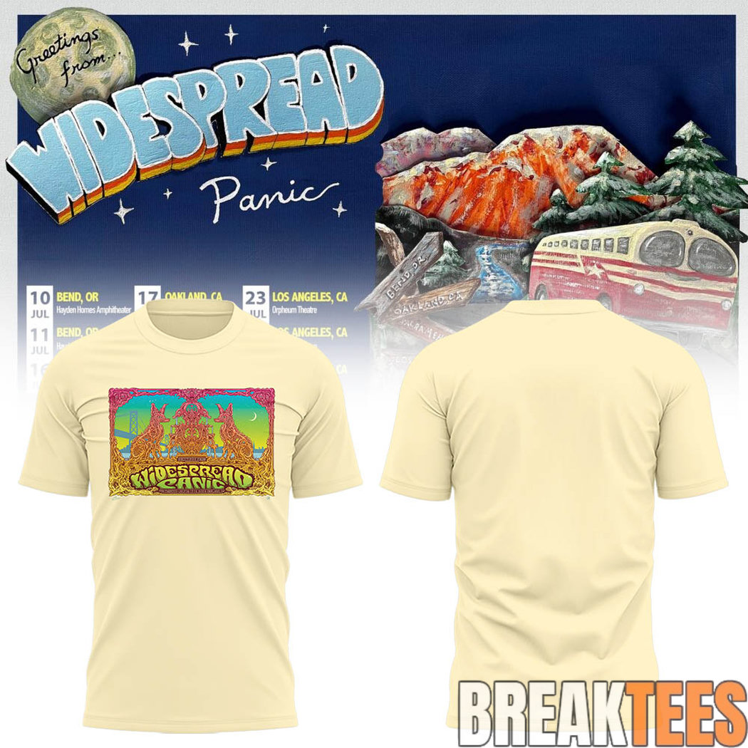 Widespread Panic West Coast Summer Tour 2026 2D T-Shirt Widespread Panic West Coast Summer Tour 2026 2D T-Shirt