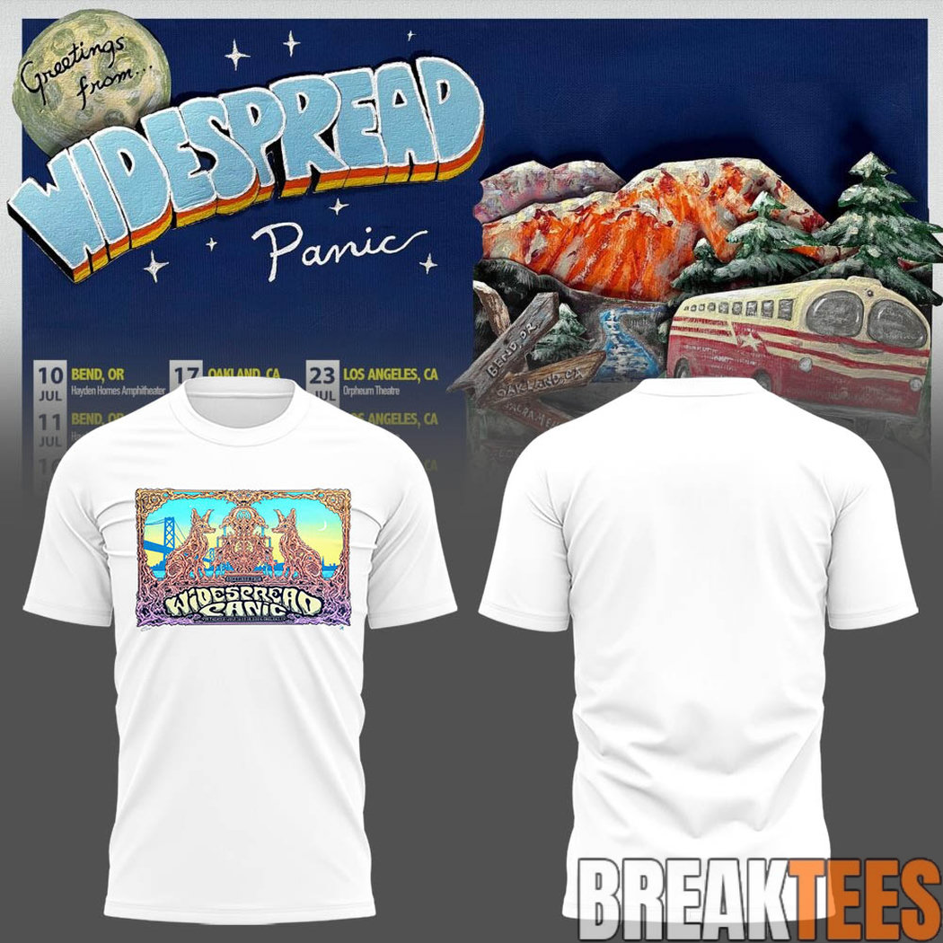 Widespread Panic West Coast Summer Tour 2026 2D T-Shirt Widespread Panic West Coast Summer Tour 2026 2D T-Shirt