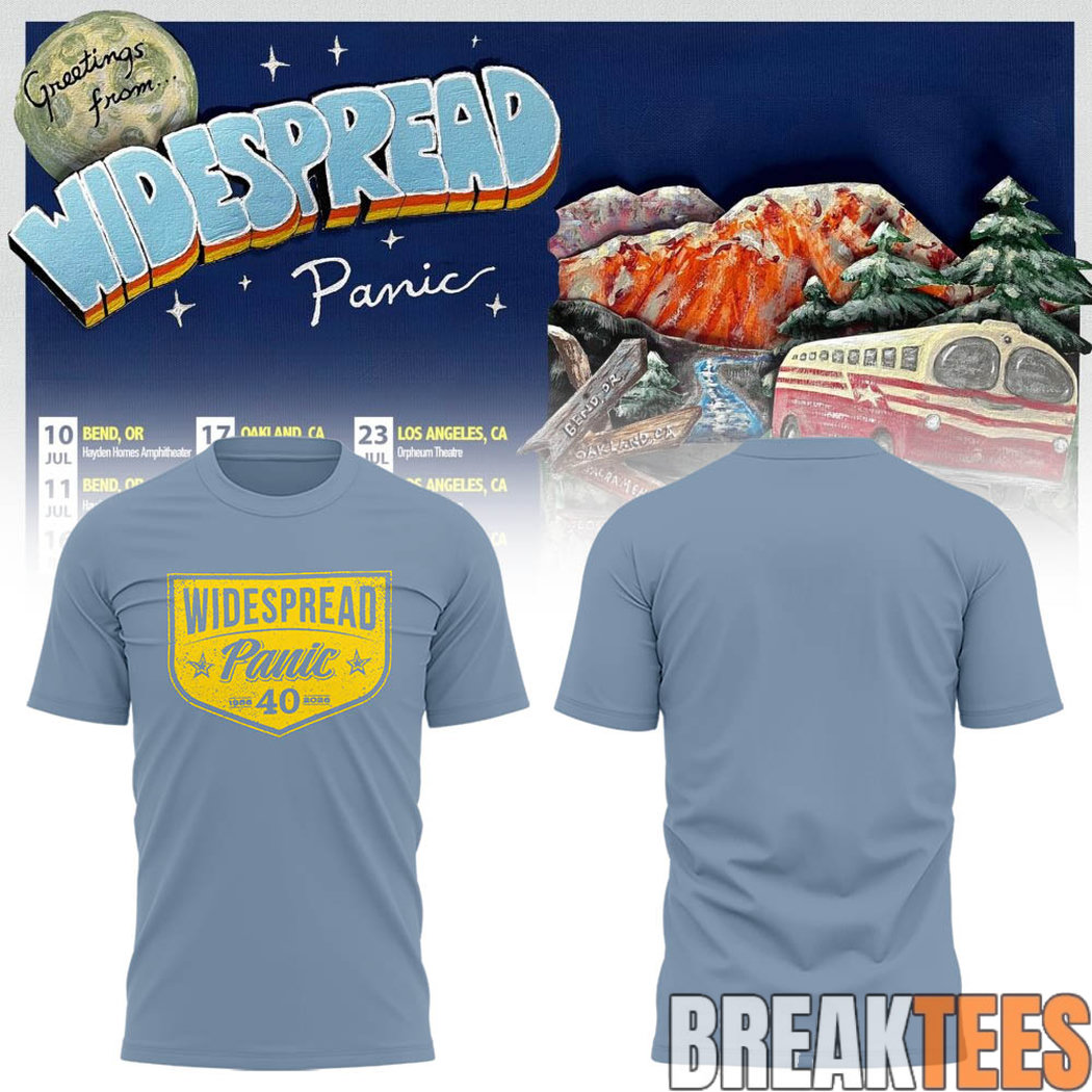 Widespread Panic West Coast Summer Tour 2026 2D T-Shirt Widespread Panic West Coast Summer Tour 2026 2D T-Shirt