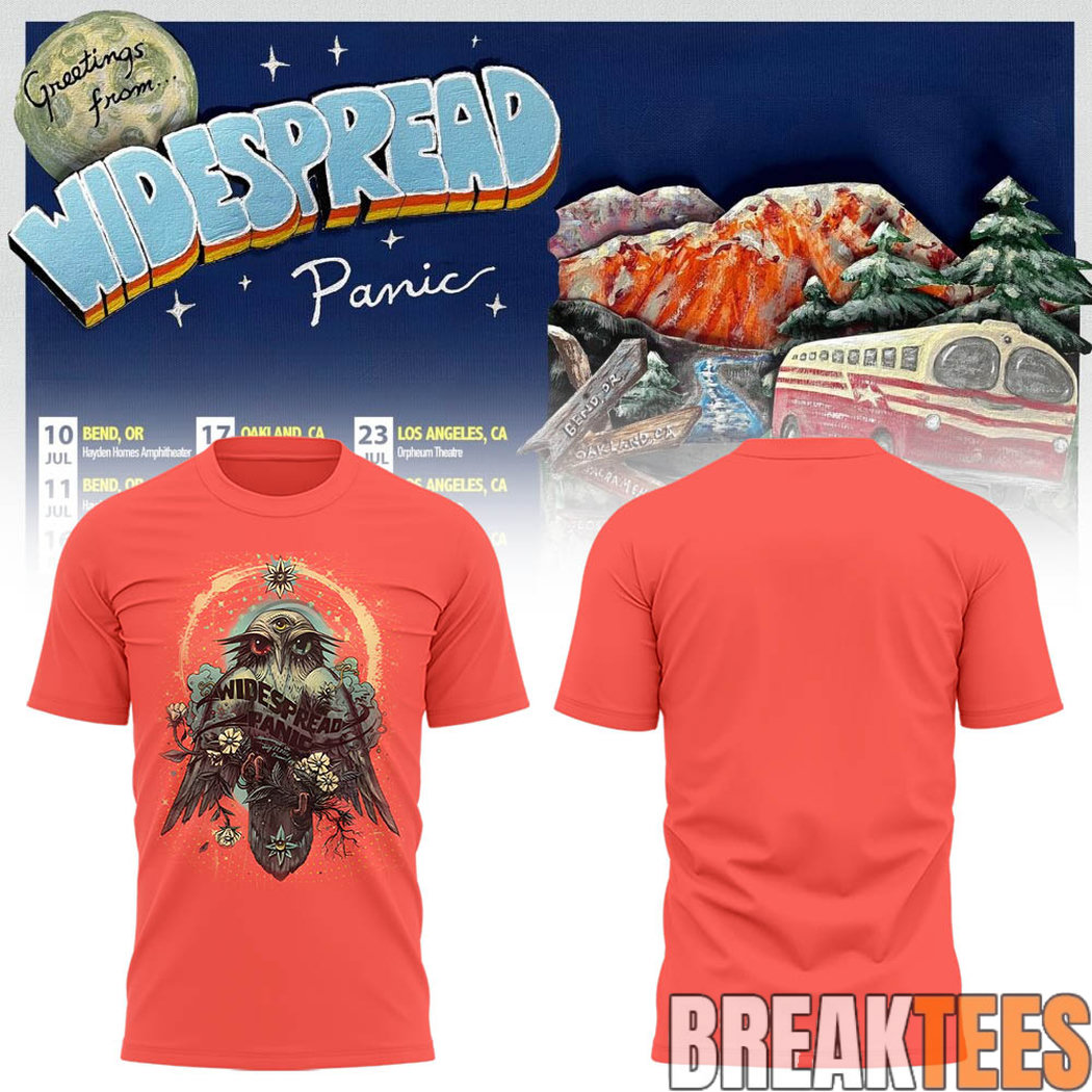 Widespread Panic West Coast Summer Tour 2026 2D T-Shirt Widespread Panic West Coast Summer Tour 2026 2D T-Shirt