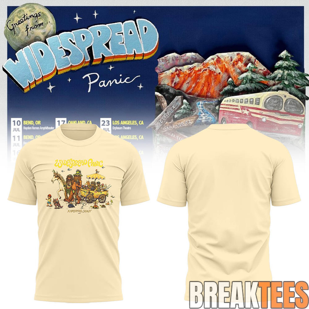 Widespread Panic West Coast Summer Tour 2026 2D T-Shirt Widespread Panic West Coast Summer Tour 2026 2D T-Shirt