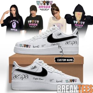 Aespa x BAPE signed Air Force 1 Shoes