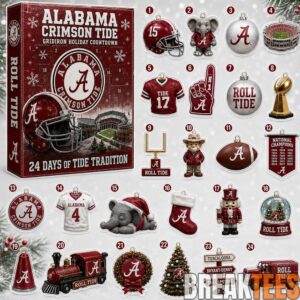 Alabama Crimson Tide NCAA Gridiron Holiday Advent Calendar 2026 – 24 Collectibles Charms