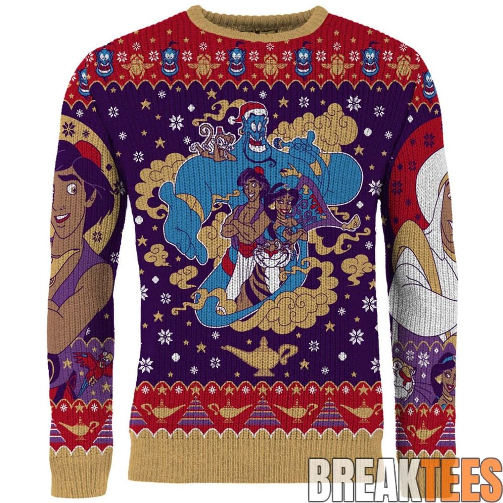 Aladdin Christmas Wishes Ugly Christmas Sweater Aladdin Christmas Wishes Ugly Christmas Sweater