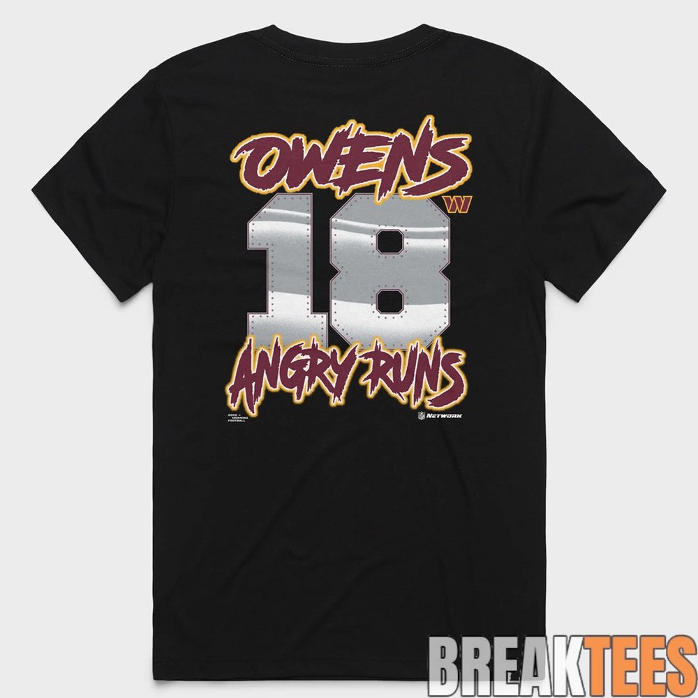 Angry Runs 2026 Washington Commanders Tyler Owens Graphic T-Shirt Angry Runs 2026 Washington Commanders Tyler Owens Graphic T-Shirt