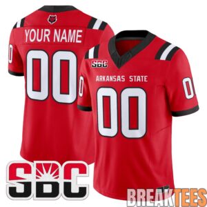 Arkansas State Red Wolves 2026 Custom Football Jersey - Stitched 1