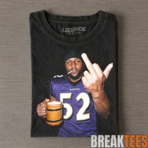 Baltimore Ravens Ray Lewis & Ed Reed Drinking & Middle Finger Tee 1