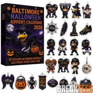 Baltimore Ravens 30th Anniversary Halloween Advent Calendar 2026 for Football Fans