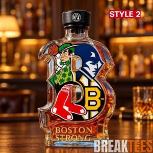 Boston City Strong Teams Glory Whiskey Decanter