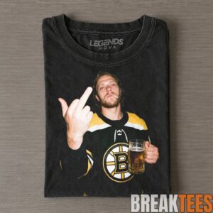 Boston Bruins David Pastrnak Drinking & Middle Finger Tee