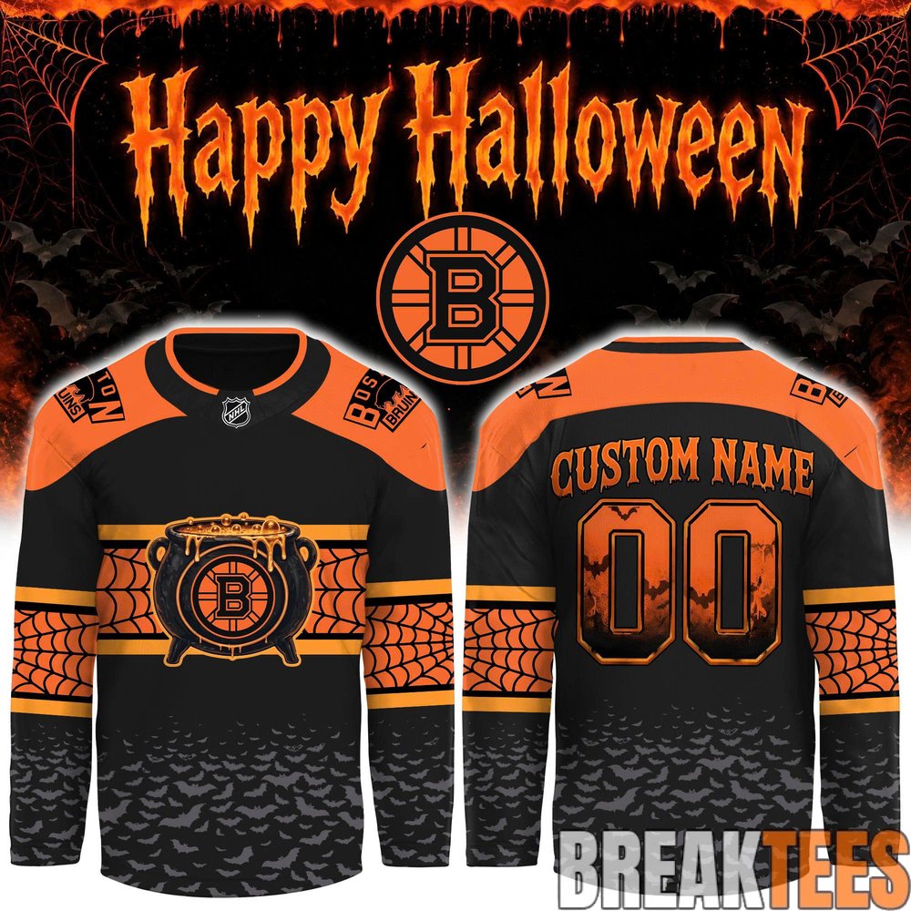 Boston Bruins x Halloween Day ’26 Custom Hockey Jersey Boston Bruins x Halloween Day ’26 Custom Hockey Jersey