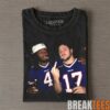 Dallas Cowboys Dak Prescott & Troy Aikman DJing & Drinking Tee