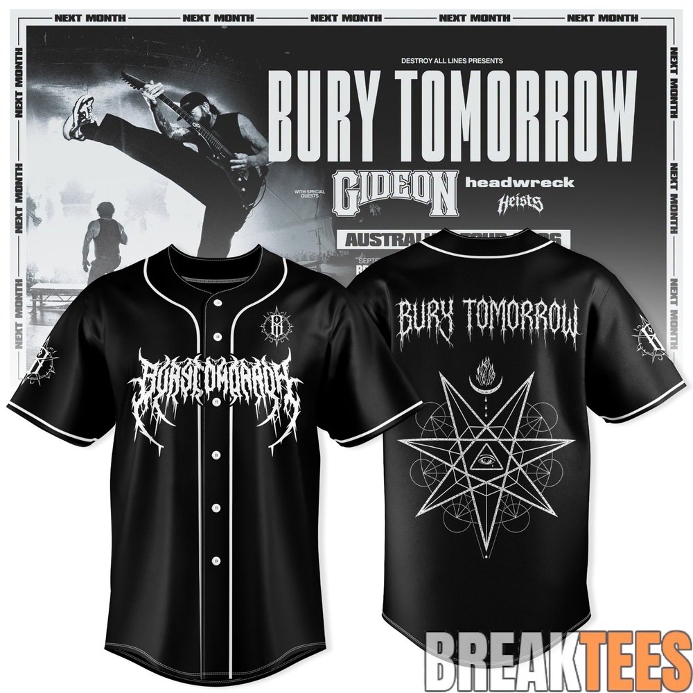 Bury Tomorrow – ‘Will You Haunt Me’ Australian Tour 2026 Baseball Jersey Bury Tomorrow – ‘Will You Haunt Me’ Australian Tour 2026 Baseball Jersey