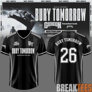 Bury Tomorrow – ‘Will You Haunt Me’ Australian Tour 2026 Football Jersey