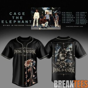 Cage The Elephant - Dying In Reverse Tour 2027 Baseball Jersey 4