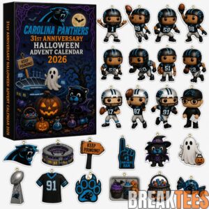 Carolina Panthers 31th Anniversary Halloween Advent Calendar 2026 for Football Fans