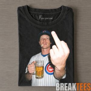 Chicago Cubs Pete Crow-Armstrong Drinking & Middle Finger Tee