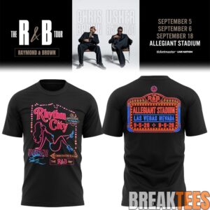 Chris Brown & Usher 2026 R&B Tour In Allegiant Stadium T-Shirt