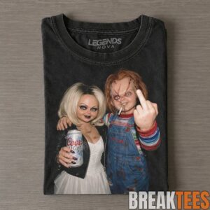 Chucky Vintage Horror Movie Graphic Middle Finger Tee 1