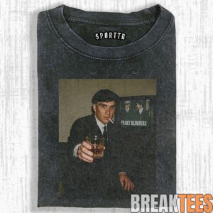 Cillian Murphy Peaky Blinders Tommy Shelbt Drunk & Smoke Tee