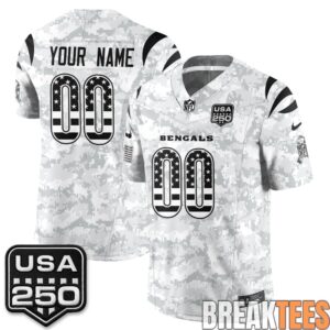 Cincinnati Bengals 2026 Salute to Service Custom Football Jersey - Stitched 2 Cincinnati Bengals 2026 Salute to Service Custom Football Jersey - Stitched 2