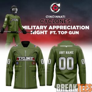 Cincinnati Cyclones Military Appreciation Night x Top Gun 2026 Hockey Jersey Custom