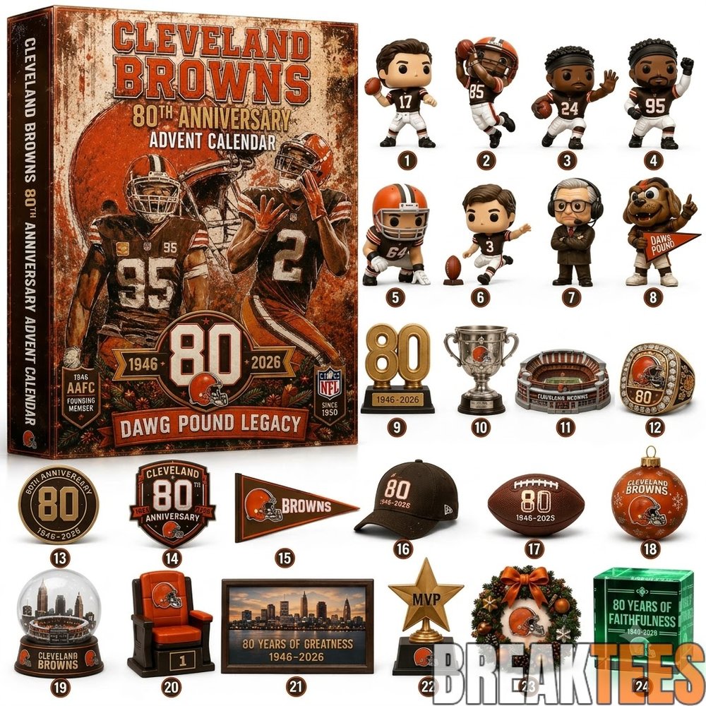 Cleveland Browns 80th Anniversary 1946-2026 Advent Calendar Collector’s Edition Cleveland Browns 80th Anniversary 1946-2026 Advent Calendar Collector’s Edition