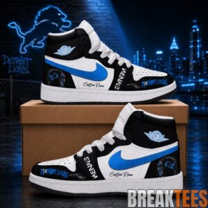 Eminem x Detroit Lions Signature Custom AJ1 Shoes