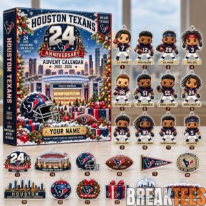 Houston Texans 24th Anniversary Custom Advent Calendar 2026 For Football Fans