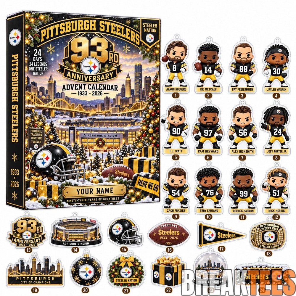 Pittsburgh Steelers 93th Anniversary Custom Name Advent Calendar 2026 – 24 Collectible Charms Pittsburgh Steelers 93th Anniversary Custom Name Advent Calendar 2026 – 24 Collectible Charms
