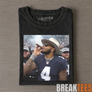 Dallas Cowboys Dak Prescott Smoking on the Bench Tee 1