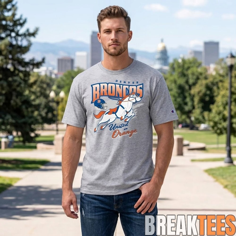 Denver Broncos x Maximus United Orange 2026 Graphic T-Shirt Denver Broncos x Maximus United Orange 2026 Graphic T-Shirt
