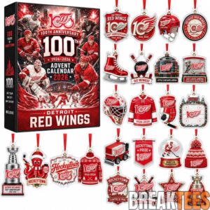 Detroit Red Wings 100th Anniversary 1926-2026 Advent Calendar for Hockey Fans