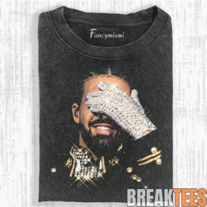 Drake Rhinestone Glove Covering Eye Tee