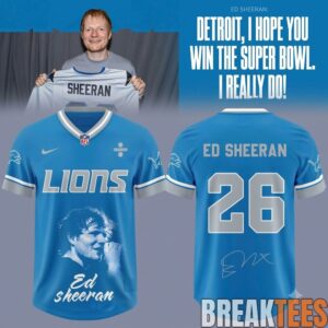Ed Sheeran x Detroit Lions Ford Field Football Jersey