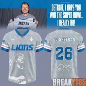 Ed Sheeran x Detroit Lions Ford Field Football Jersey 1