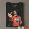 Edmonton Oilers Connor McDavid Drinking & Middle Finger Tee