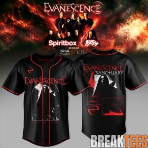 Evanescence Spiritbox Tour 2026 Graphic Baseball Jersey 1