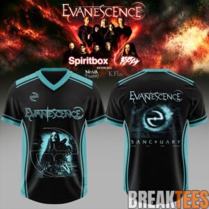Evanescence Spiritbox Tour 2026 Graphic Football Jersey