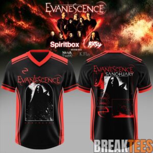 Evanescence Spiritbox Tour 2026 Graphic Football Jersey 1