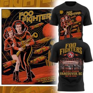 Foo Fighters Vancouver BC 2026 Event Poster Live At BC Place Stadium On September 20 2026 T-Shirt 2