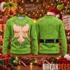 Funny Hairy Chest Wreath and Red Bow Ugly Christmas Sweater