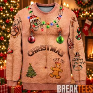Funny Hairy Body Ugly Christmas Sweater 2026 for Christmas