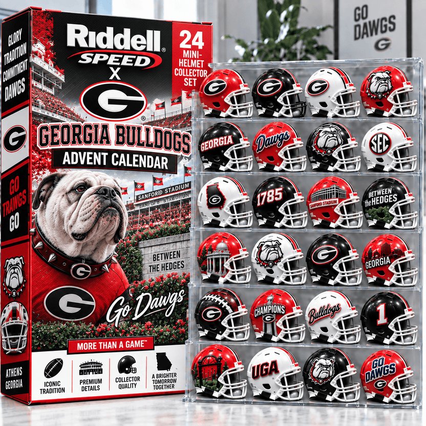 Georgia Bulldogs Mini Helmet Advent Calendar 2026 – 24 Mini Helmet Collector Set Georgia Bulldogs Mini Helmet Advent Calendar 2026 – 24 Mini Helmet Collector Set