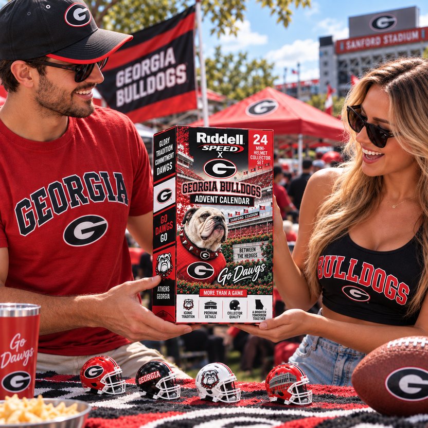 Georgia Bulldogs Mini Helmet Advent Calendar 2026 – 24 Mini Helmet Collector Set Georgia Bulldogs Mini Helmet Advent Calendar 2026 – 24 Mini Helmet Collector Set