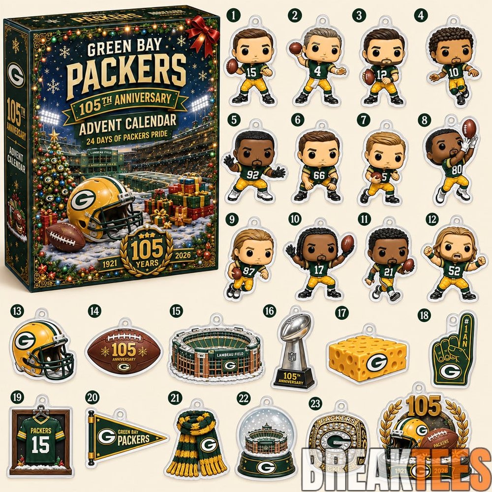 Green Bay Packers 105th Anniversary Christmas 2026 Advent Calendar For Football Fans Green Bay Packers 105th Anniversary Christmas 2026 Advent Calendar For Football Fans