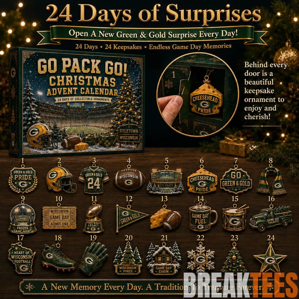 Green Bay Packers Go Pack Go! 2026 Christmas Advent Calendar Green Bay Packers Go Pack Go! 2026 Christmas Advent Calendar