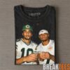 Green Bay Packers Jordan Love & Philadelphia Eagles Jalen Hurts Middle Finger Tee